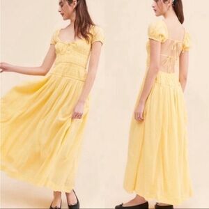 Free-est Feeling Bonita Midi Dress - Butter Yellow